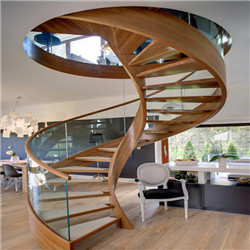 Solid Wood Curved Staircase