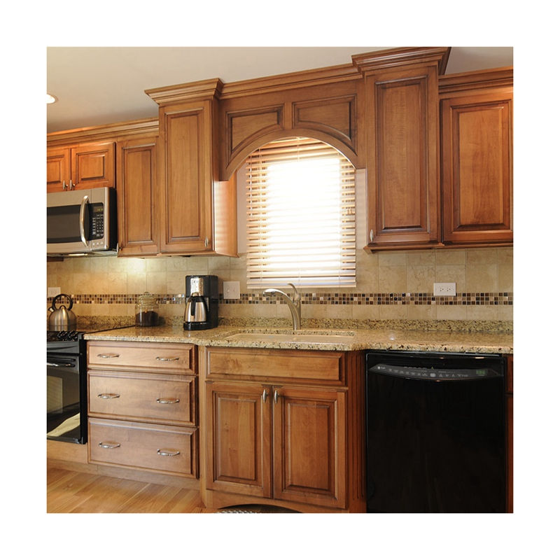 Kitchen Cabinets Solid Wood Construction PR-R104 - 副本
