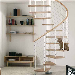 Wood Treads Spiral Staircase PRI04