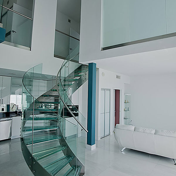 Glass Curved Staircase PRI02