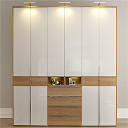 MDF with Arcylic Finish Swing Door Wardrobe