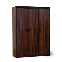 MDF with Veneer Finish Swing Door Wardrobe 