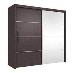 MDF with PVC Finish Sliding Door Wardrobe