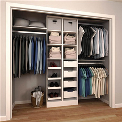 Particle Board with Melamine Finish Built-in Closet