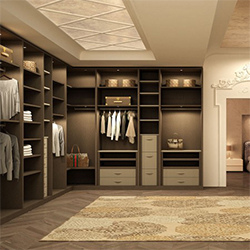 Plywood with Melaminie Finish Walk-in Closet