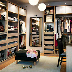 Plywood with Melaminie Finish Walk-in Closet