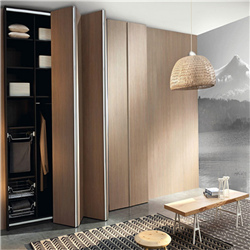 Solid Wood with Painting Finish Folding Door Wardrobe 