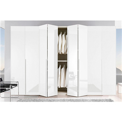MDF with Lacquer Finish Folding Door Wardrobe