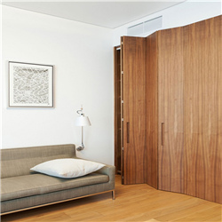 MDF with Veneer Finish Folding Door Wardrobe