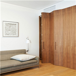 MDF with Veneer Finish Folding Door Wardrobe