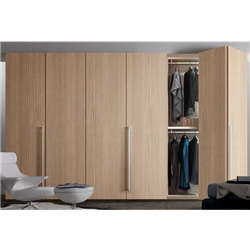 MDF with Laminate Finish Folding Door Wardrobe