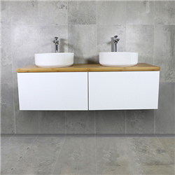 MDF with Acrylic Finish Wall-Hanging Bathroom Vanity