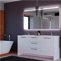MDF with UV Finish Wall-Hanging Bathroom Vanity