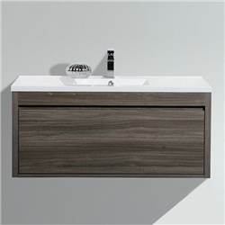 MDF with Melamine Finish Wall-Hanging Bathroom Vanity