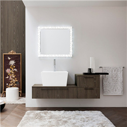 Stainless Steel Wall-Hanging Bathroom Vanity