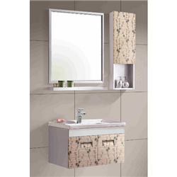 Stainless Steel Wall-Hanging Bathroom Vanity