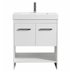 MDF Material Acrylic Finish Floor-Stand Bathroom Vanity