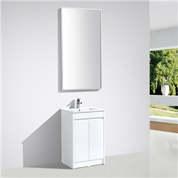 MDF Material PVC Finish Floor-Stand Bathroom Vanity