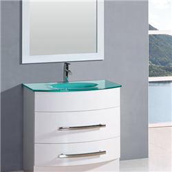 MDF Material PVC Finish Floor-Stand Bathroom Vanity