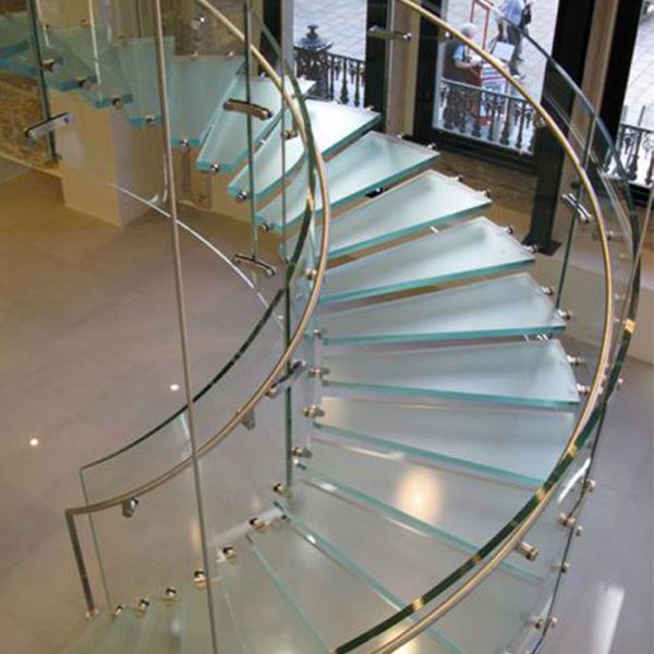 Glass Curved Staircase PRI06