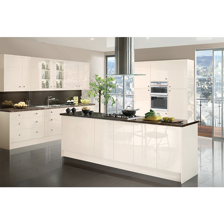 Gloss Finish Kitchen Cabinets PR-R040