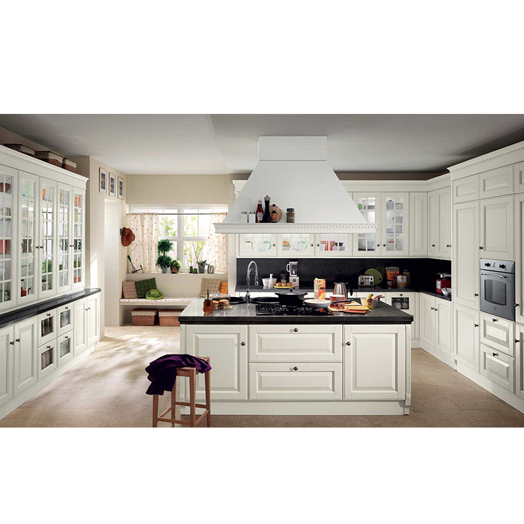 Solid wood kitchen doors wooden cabinets PR-K36