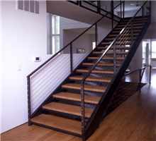 america hot sale double beam staircase railing with clear tempered glaass-pr-b038