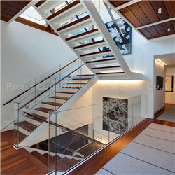 Modern Design U-shaped Straight Stair Double Plate Staircase pr-b001 