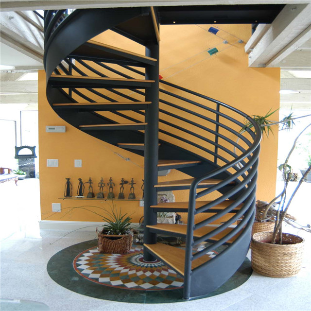 Antique attic spiral staircase with steel wood outdoor stairs pr-b00077