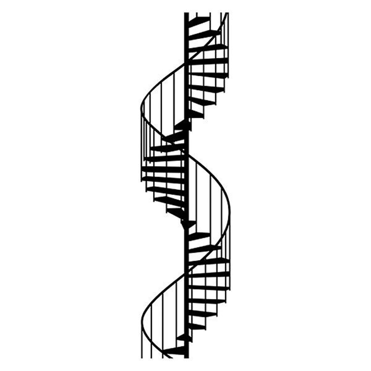 Antique style wrought iron Spiral Staircase pr-b00082