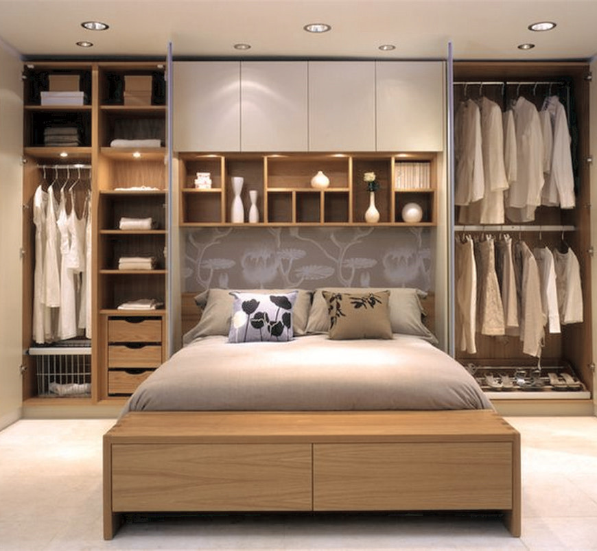 Plywood with melamine walk in closet ideas