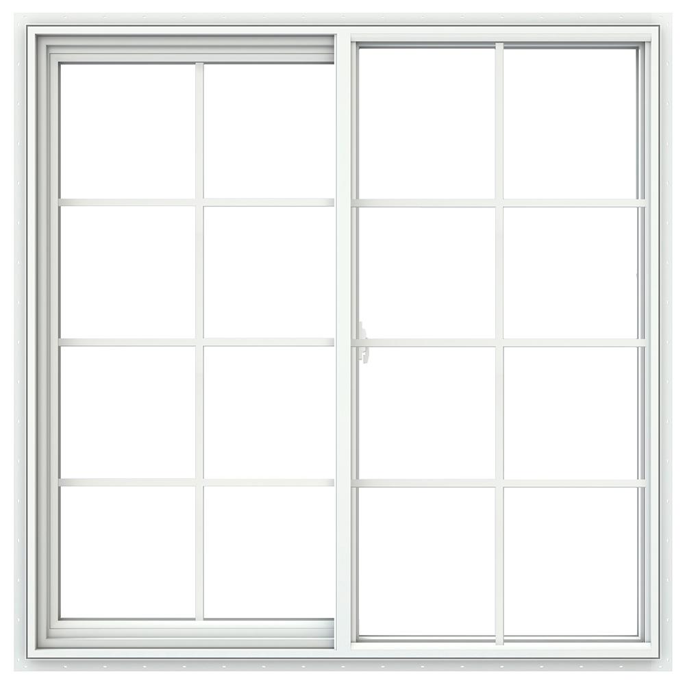 Aluminum Powder Coating 12mm Glass Double Panels Sliding Window 