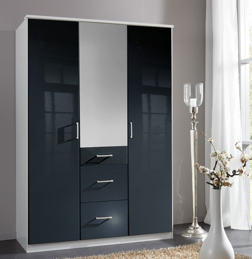 bedroom armoire MDF with Lacquer Finish Swing Door