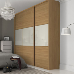 Sliding door wardrobes armoire closet solid wood door wardrobe PR-L16