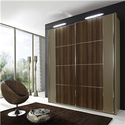 MDF with Laminate Finish Sliding white wooden wardrobe closet