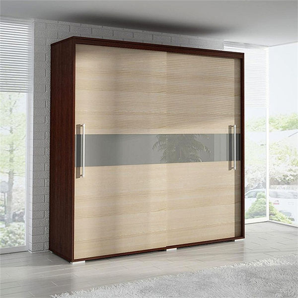 MDF with PVC Finish Sliding small wardrobe closet