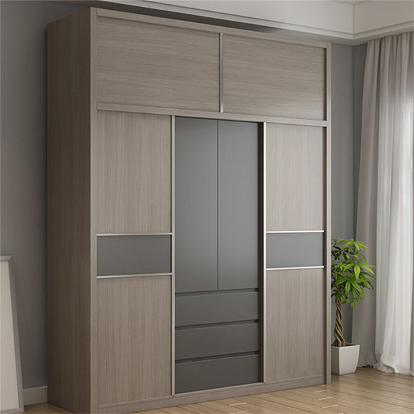 MDF with PVC Finish Slidingstand alone wardrobe closet