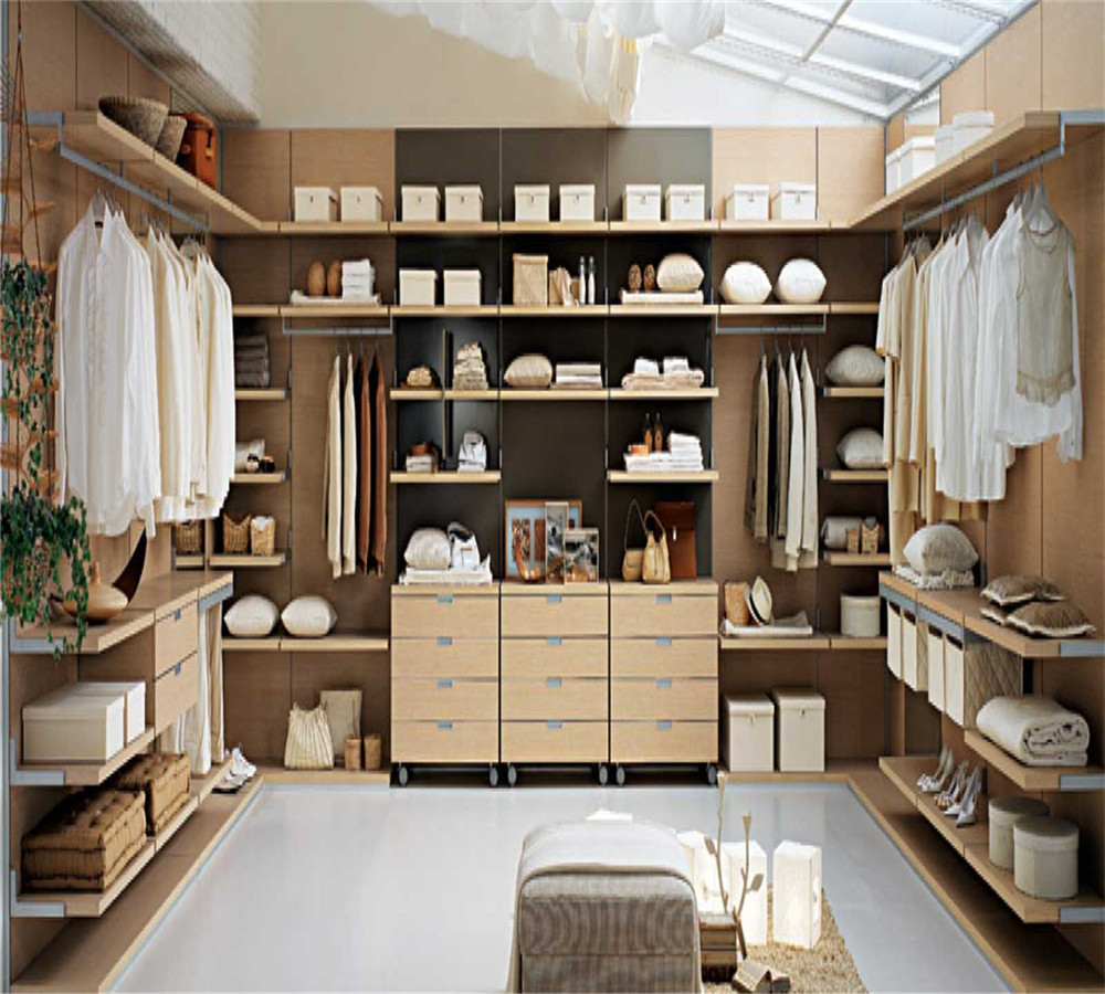 Plywood with Melaminie Finish walk in closets
