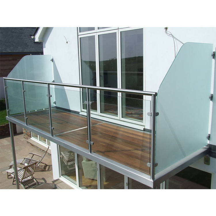 Post Glass Railing with Stainless Steel Hardware