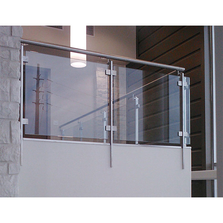 Modern Post Glass Balustrade Customized Aluminum Glass Railing  p-27