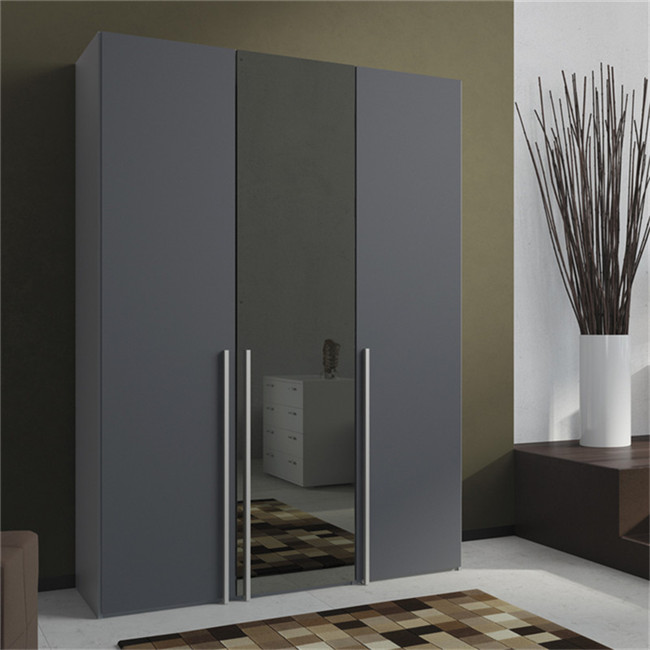 Bedroom white grey black mirrored wardrobes armoire with mirror drawers