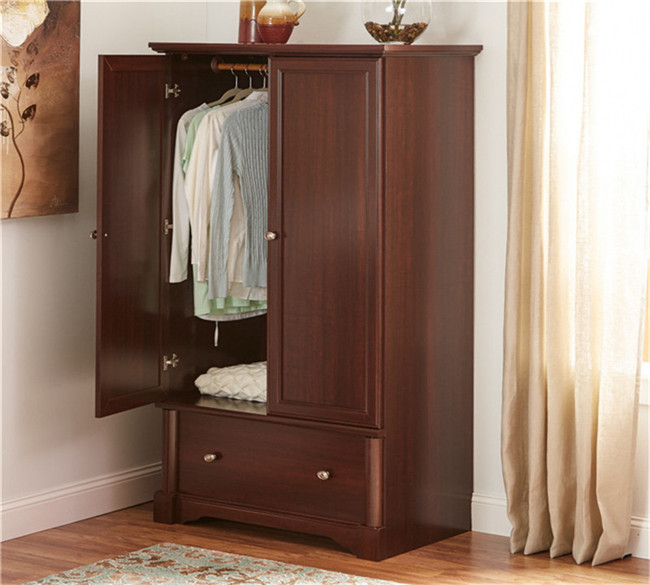 Tall thin bedroom wardrobe closet cabinet with drawers for sale