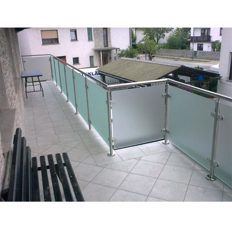 Floor Mount Stainless Steel Glass Railing Post Terrace Railing Designs  p-59