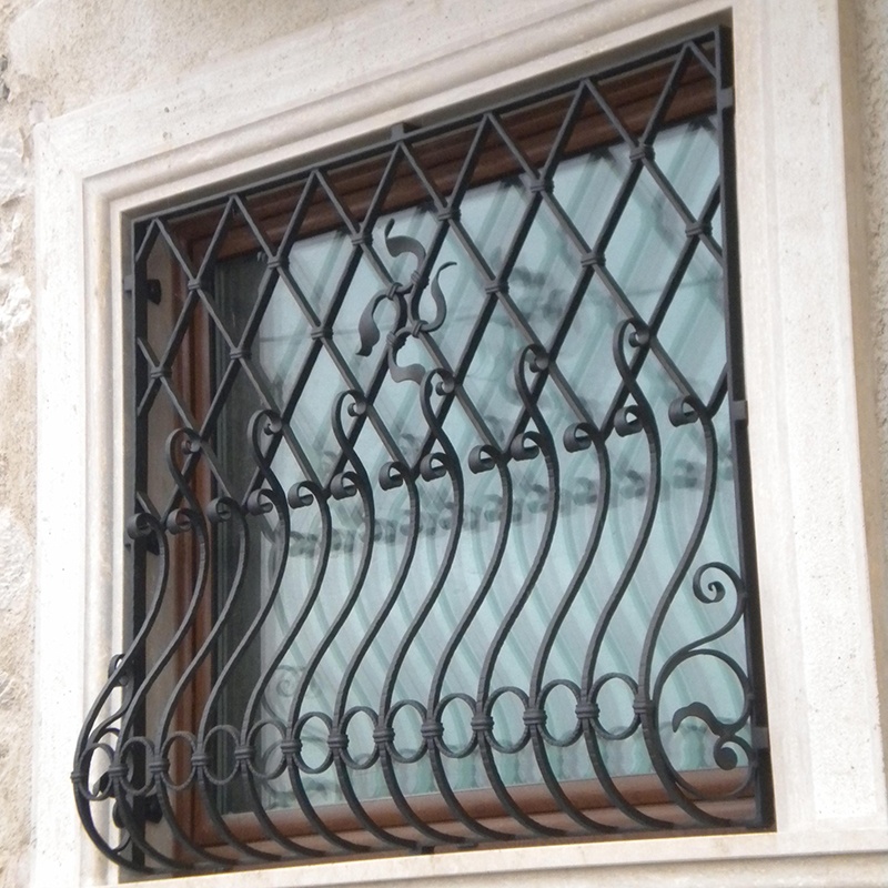 Hot sale fixed window customization wrought iron window-BK001
