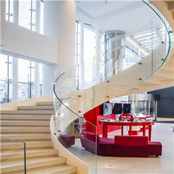 Modern curved stair modern glass staircase-pr-b0022
