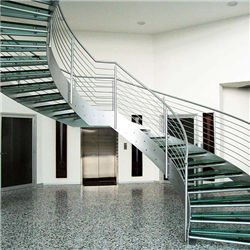 Modern curved stair modern glass staircase-pr-b0029