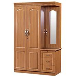 MDF with PVC finish  wardrobe