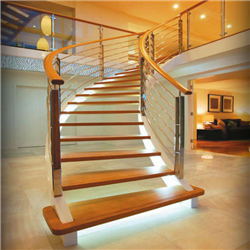 Modern curved stair modern glass staircase-pr-b0032