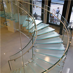 Modern curved stair modern glass staircase-pr-b0034