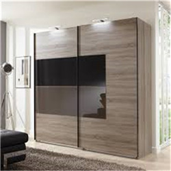 MDF with Veneer finish  wardrobe